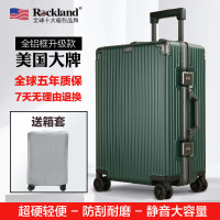 行李箱 美國洛克蘭全鋁框硬箱ins網紅萬向輪行李箱男女商務大容量登機箱