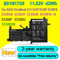 New B31N1729 Laptop Battery For ASUS VivoBook S15 S530 S530F S530FA S530FN S530UA S530UF S530UN X530FN X530FN-1A Series 42Wh