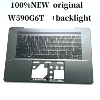 100%New US English For ASUS StudioBook W590G6T Laptop keyboard Palmrest Assembly Upper case cover with backlight 90NB0Q81-R30010