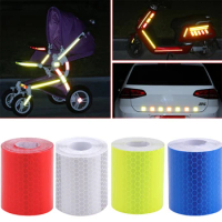 5cm*300cm Car Reflective Tape Safety Warning Sticker Protective Auto for Fiat Panda 169 Renault Scenic 2 Trailer Reflectors