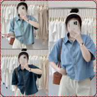 Áo Khoác Jeans Nữ Thêu Hình Mickey, Áo Sơ Mi Denim Dáng Ngắn 3 Màu Chất Dày Dặn Siêu ĐẹpCOD VN