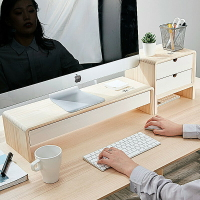 電腦顯示器屏增高架底座桌面鍵盤整理抬加高收納置物架托盤收納架