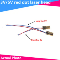 5PCS 650NM 6MM 3V/5V Diode Module Red Copper Head 5MW Laser Dot