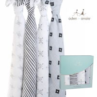 【aden+anais】輕鬆抱寶寶包巾 四入裝(丘比特之箭款2061)