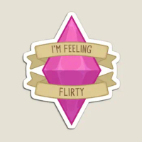 I Am Feeling Flirty Plumbob Magnet Decor Holder Funny Baby for Fridge Organizer Toy Home Kids Children Colorful Stickers