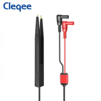 Cleqee P1510 SMD Chip Test Lead Component LCR Testing Tool Multimeter IC Tester Meter Pen Probe Wire Tweezers Cable