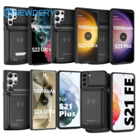 NEWDERY S24 Battery Case For Samsung Galaxy S22 S23 Ultra 21FE S24 Plus Note20 Portable Power Bank Wireless Battery Charger Case
