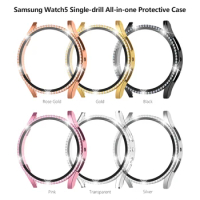 Diamond Case+Glass For Samsung Galaxy Watch 5 40mm 44mm Bling PC Bumper Cover Screen Protector For Galaxy Watch 5 40mm 44mm