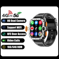 2024New 4G PGD Android Smart Watch for Men GPS 16G 64G ROM Storage 200W+800W HD Dual Camera SIM Card WIFI Video Calls Smartwatch