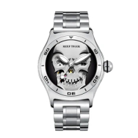 Reef Tiger Men Automatic Watch Sport Mechanical Wristwatch Top Brand Luxury Skull Skeleton Luminous Sapphire Waterproof RGA70S7