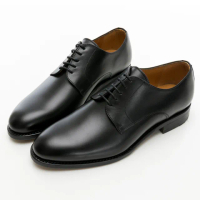 【GEORGE 喬治皮鞋】Berwick 西班牙進口-固特異工藝圓頭素面質感真皮紳士鞋 - 黑 135015KM-10