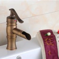 Kran Wastafel Panas Dingin  GOLD matte 84G-Keran air washtafel antik cuci tangan mixer retro model j