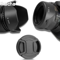 55mm Reversible Petal Flower Lens Hood + 55mm Lens Cap For Sony Alpha A55 A65 A77 A57 A37 A99 A6300 A5000 HX300