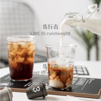 日式耐高溫透明玻璃咖啡杯ins風420ml飲品飲料杯凍飲水杯圓形【步行者戶外生活館】