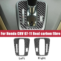 สำหรับ Honda CRV 2007 2008 2009 2010 2011รถคาร์บอนไฟเบอร์ Center ควบคุมเกียร์ Shift แผงกรอบป้องกัน Trim