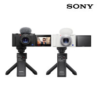 【SONY 索尼】Digital Camera ZV-1 輕影音手持握把組合 原廠公司貨(128G電充超值組)