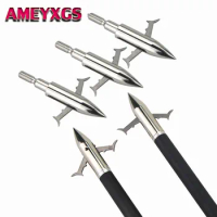 6/12Pcs 160gr Archery Bowfishing Arrowheads 2 Expandable Broadheads Tip Point Outdoor Fishing For Hunting Shooting Accessories