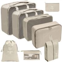 8 In 1 Travel Bag Tas Travel Organizer Bag Pouch Set Storage Luggage Bag Tas Penyimpanan Travel Tas 