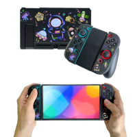 Outer Space Astronauts Soft Shell Protective Case Cover for Nintendo Switch NS Console Joy-Con Controller Housing Shell Cover