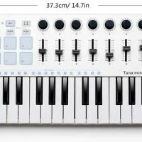 Worlde 25 Keys Usb Midi Keyboard Controller Professional Musical Instruments Keyboard Midi Piano 8 Rgb Backlit Dj Pianos