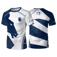 ชุดยูนิฟอร์มทีม Liquid Team สำหรับการแข่งขัน CS:GO E-sports ชุดฝึกซ้อม เสื้อยืดกีฬาผู้ชาย ระบายอากาศ