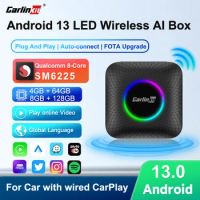 CarlinKit Android Auto AI Box Play Store 3 In 1 Android 13.0 TV Box Support Netflix GPS SIM Card CarPlay AI Box Wireless Dongle