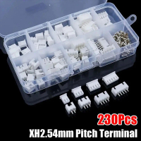 dearean 230Pcs Durable XH2.54 2.54mm Pitch Terminal Male And Female 2p 3p 4p 5pin Pin Connector Hous