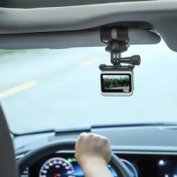 For OSMO ACTION car sun visor bracket 360 degree action camera clip for action camera accessories