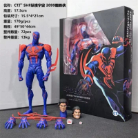 17CM Spiderman 2099 Ct Action Figure Across The Universe S.H.Figuarts Miguel O'Hara Spiderman Shf Figurine Toys Two Heads Gift