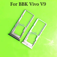 For BBK Vivo V9 / For BBK Vivo V9 Pro Sim Tray Micro SD Card Holder Slot Parts Sim Card Adapter