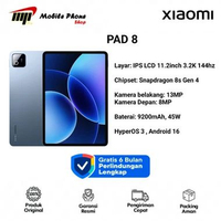 XIAOMI PAD 8 (8GB/256GB) | IPS LCD 11.2Inch 3.2K 144Hz | Snapdragon 8s Gen 4 | 9200mAh 45W 8/256 Gra