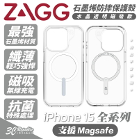 ZAGG 支援 magsafe 水晶 透明 防摔殼 保護殼 手機殼 適用 iPhone 15 Plus pro Max【APP下單8%點數回饋】