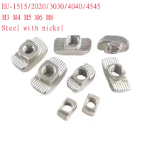 M3 M4 M5 M6 M8 Hammer Head T Nut Fasten Slot Nut Connector Nickel plated for 1515 20 30 40 45 EU Aluminum Extrusion Profile Free