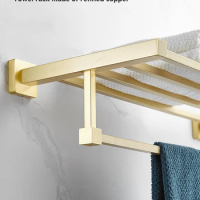 WJNMONE Gold Towel Bar Rail Toilet Paper Holder Towel Rack Hook Soap Dish Toilet Brush Phone Stand Toliet Paper Box Bar Storage