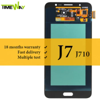 Super AMOLED For Samsung J7 2016 J710 J710F LCD Display No Dead Pixel Touch Screen Assembly For Samsung J710 J710F Screen