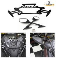 SEMSPEED Motorcycle Side Mirrors Mount GPS Navigation Bracket Holder Kit For Yamaha XMAX 250 XMAX 300 XMAX 125 XMAX400 2017-2020