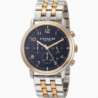 【COACH】COACH手錶型號CH00122(寶藍色錶面金銀錶殼金銀相間精鋼錶帶款)