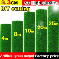 Jaminan 30 Tahun Turf Tiruan Kualiti Tinggi 3CM Tebal 0.5-25M Panjang 0.5-4M Lebar Taman Rumah & Akt