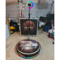 in stock high quality videobooth party rgb lamp effect metal 360 video photo booth big 360 photo booth with flight case