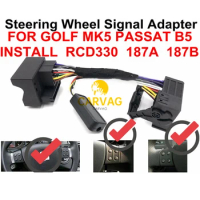 RCD330 Multifunction Steering Wheel Button Control Canbus Gateway Simulator Adapter For VW Golf 5 6 Jetta MK5 Passat B6 187B 187