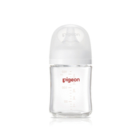 貝親 第三代母乳實感玻璃奶瓶160ml-純淨白