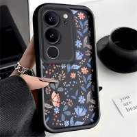 Floral Flower Phone Case For Vivo X100 For Vivo X70 X60 X80 X90 Pro Shockproof Soft Matte Cover Coque