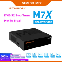 GTMEDIA M7X Brasil Satellite TV Receiver DVB-S2,SKS/IKS/CS/M3U,VCM/ACM/Multi-Stream, Twin Tuner lKS&amp;SKS 1080P HD TV BOX Decoder