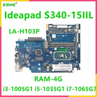 LA-H103P For Lenovo Ideapad S340-15IIL Laptop Motherboard 15.6" CPU I3-1005G1 I5-1035G1 I7-1065G7 RAM 4G 5B20W89114 5B20W89115