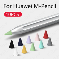 10Pcs Silicone Mute Nib Cover For Huawei M-pencil 1/2 Tip Cover Replaceable Tip For Ipad Pencil Stylus Pen Nib Protection Case