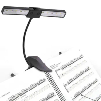 LED Music Stand Light Folding Piano Lamp Non Slip Rechargeable Clip Light Reading Clamp Lamp for Grand Piano Book Reading