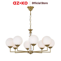 AZKO Eglare Elena Lampu Gantung Hias E14 - Brass/Putih Hanging Lamp Decorations Lighting Plafon Ligh
