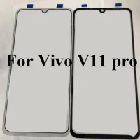 Black For vivo v11 pro Glass Lens touchscreen Touch screen Outer Screen For vivo v 11 pro V11pro Glass Cover without flex