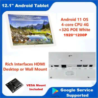 12.1 Inch Screen 1920*1200 Pixels Android Tablet With Bracket 4G+32G Photo Frame Wall Mount POE Monitor Smart Home TV Controller