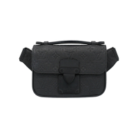 二手品Louis Vuitton S Lock 牛皮壓紋斜背/腰包(M58487-黑)